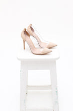 Load image into Gallery viewer, Gianvito Rossi Nude &amp; Clear Heel
