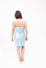 Load image into Gallery viewer, Baby Blue Lace Detail Slip Dress
