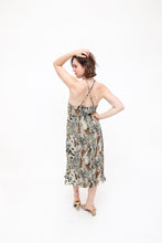 Load image into Gallery viewer, Vintage Halter Neck Silk Leopard Print Dress
