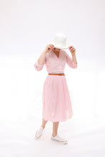 Load image into Gallery viewer, Vintage Pink &amp; White Candy Stripe Dress
