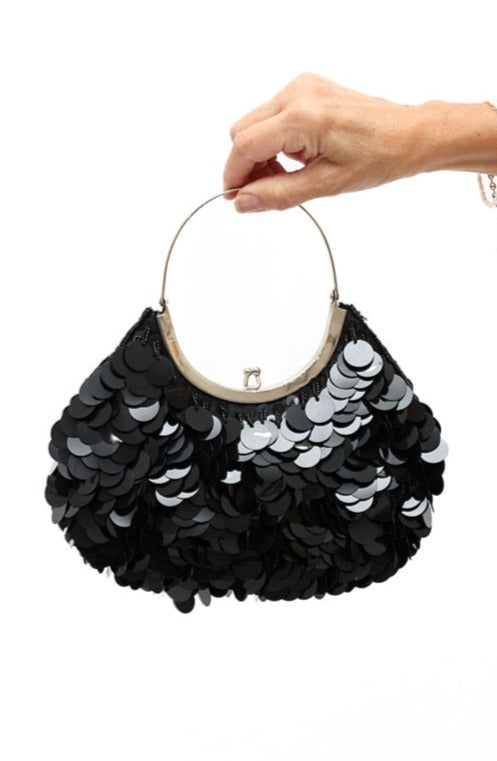 Black Evening disc Handbag