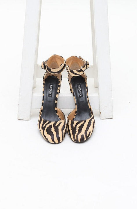 Senso Faux Animal Hair Print Heel