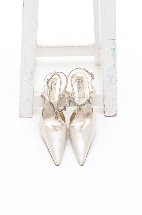 Vintage Cream Wedding Heels