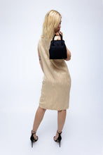 Load image into Gallery viewer, Vintage Silk Gold Shift Dress
